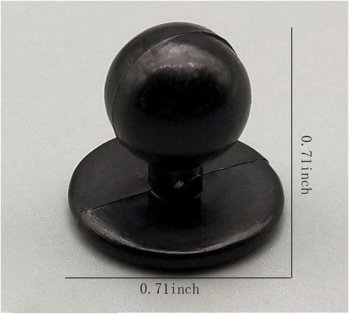 Duolai 100pcs Black Ball Plastic Chef Coat Stud Button Round Movable Jacket Chef Button for Clothing Decorative Accessories...