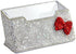 Bling Pure Handmade Bling Bling Rhinestones Stainless Steel Metal Business Card Holder Name Card Case (Red bow)...