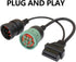 2-in-1 OBD2 Adapter Cable,9 Pin J1939 and 6 Pin J1708 to 16 Pin OBD2 Adapter Split Y Cable for Diesel Truck Heavy Duty Diagnostic...