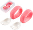 Baby Self Feeding Training Spoon and Fork Set with Travel Case, BPA-Free Cute Circle Toddler Training Utensils, Silicone/ABS Great Tableware Set S...