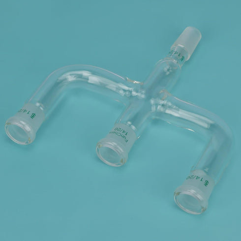 4-Way Claisen Distillation Adapter with 14/20 Joint...