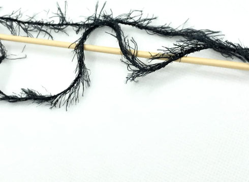 Eyelash Sparkle Fun Fur Yarn with Eye-catching Glitter 100 Gram (3.53 Ounces) 208 Yards (190 Meters) (Black)......