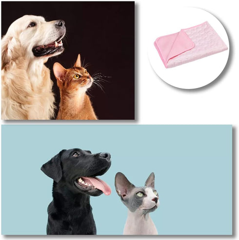 Dog Cooling Mat Foldable Pet Self Cooling Mat Breathable Cat Cooling Pad for Cat Dog Summer Sleeping...