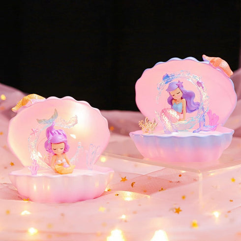 PRETYZOOM Table Lamps Desk Lamps Night Light Mermaid Teen Room Decor Aesthetic Lamps for Bedroom Home Light Decor Small Lamps for Small Spaces Nig...