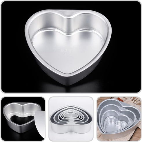 PATKAW Heart Cake Mold Aluminum Alloy Cake Pan Non Stick Baking Molds Cheesecake Making Pan Diy Cake Oven Pans for Wedding Birthday Party Bakeware...