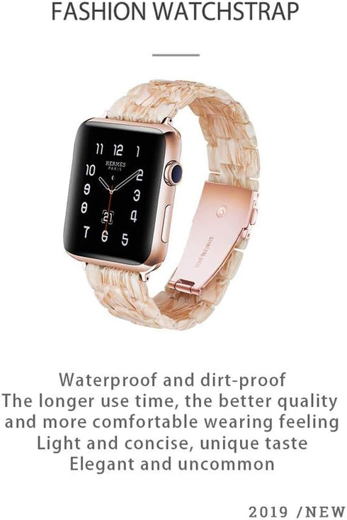 Light Apple Watch Band-Fashion Resin Apple Watch Series 10 9 8 band, iWacth Bands, Apple Watch Bands 40mm for Women, Compatible with Apple Watch S...