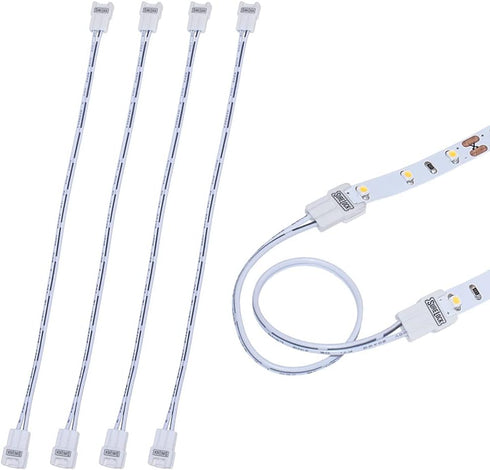 Armacost Lighting SureLock 560724 White LED Tape Light Wire Lead Connector – 5 Pack. 560724...