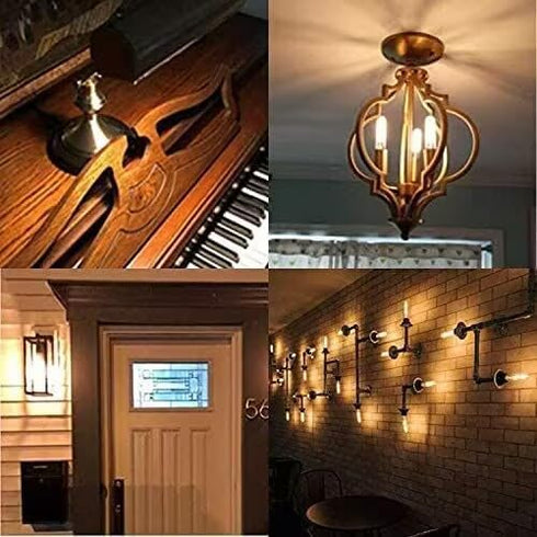 Dimmable T10 Frosted Led Tubular Bulb 8W,Warm White 2700K Filament Light Bulbs 70 Watt Equivalent,E26 Base Bulb for Desk Lamp,Bathroom,Cabinet Dis...