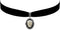 Victorian Vault Black Velvet Choker Gothic Steampunk Sugar Skull Cameo Pendant Necklace...