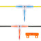 Brightfour T Tap Connectors for AWG 28-12, Lever Wire Connectors 40 Pack, Pushin 3 Way T Connectors for Wiring, 10 Mount Bases Included...