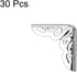 uxcell Metal Book Corner Protectors Edge Cover Guard 15X15X3mm Silver Tone 30pcs...