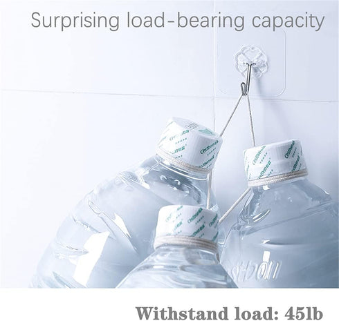 Adhesive Wall Hooks Ceiling Hooks Heavy Duty (30lb) for Kitchen Bathroom for Hanging 25pcs...