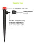 50pcs Drip Irrigation Emitters with Stake, Adjustable 360 Degree Water Flow Lock Barbed Dripper for 1/4" Drip Irrigation Tubing?Garden Irrigation ...