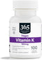 365 by Whole Foods Market, Vitamin K 120 MCG, 100 Tablets...