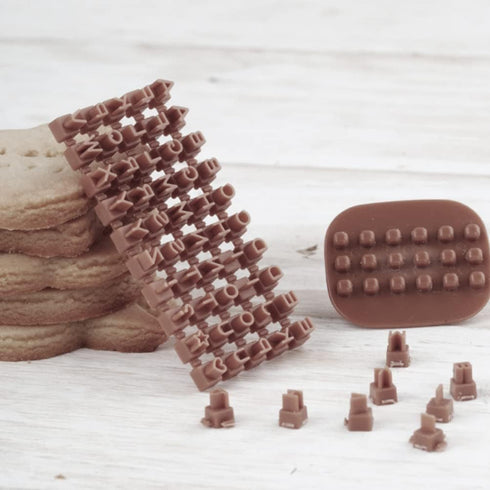 COHEALI 2 Sets Letter Stencil Polymer Clay Letter Stamps Clay Pottery Stamps Baking Tool Alphabet Stencils Small Clay Molds Fondant Stamp Clay Cra...