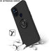 TJS Compatible with OnePlus Nord N10 5G Case, with Tempered Glass Screen Protector, Metal Ring Magnetic Support Kickstand Heavy Duty Protector Pho...
