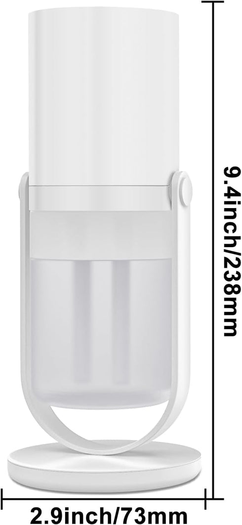 Portable Humidifier with Night Light, Bedroom Humidifier 450ml, Personal Desktop Humidifier for Baby Bedroom Travel Office Home, Living Room Air H...