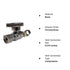 EZ-Fluid Plumbing 3/8-Inch O.D Female Compression x 3/8-Inch O.D Male Comp. A Lead-Free Brass Quarter Turn Water Shut Off Straight Repair Add On S...
