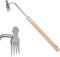 Hand Weeder Tool Weed Puller Tool Uprooting Weeding Tool, Stainless Steel Forged Weed Puller 4 Teeth Dual Heads Weeder Weeding Rake, Garden Tool f...