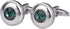 Mens classic cufflinks business wedding shirts gifts (Peacock green)...
