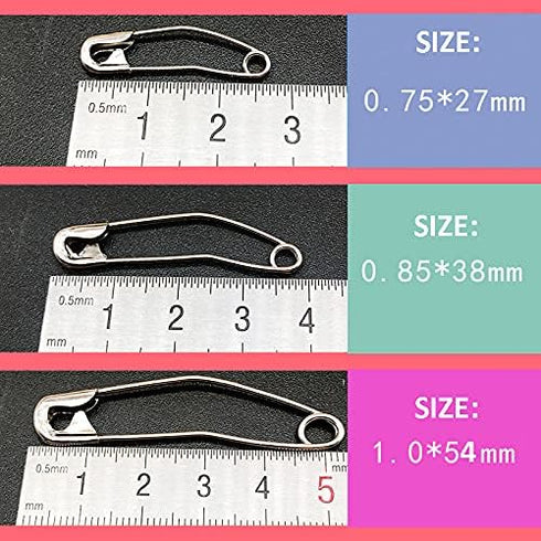 50PCS 54mm(2.1") Curved Safety Pins Silver Quilting Basting Pins, Bent Safety Pins for for Art Sewing,Crafting, Knitting,Garment Fastening and Jew...