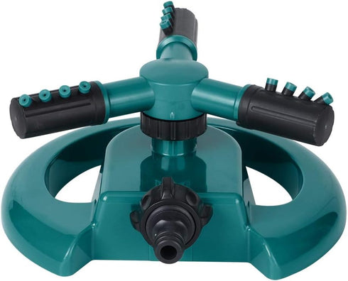 Lawn Sprinkler, Three Arms 360 Degrees Rotating Adjustable Garden Water Sprinkler Lawn Watering Irrigation Tool(Green)...