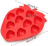 Chocolate Candy Silicone Mold, Strawberries/Pineapples/Apples/Grapes Flexible Baking Molds for Ice Cube, Jelly, Biscuits, Gummy Candies (Strawberr...