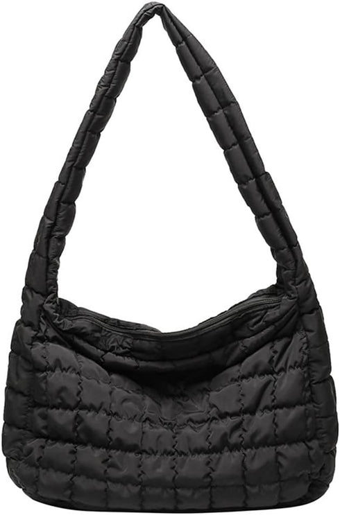 Women Puffer Tote Bags Lightweight Quilted Padding Shoulder Bag Lightweight Nylon Cotton Padded Large Tote Bags...