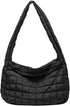 Women Puffer Tote Bags Lightweight Quilted Padding Shoulder Bag Lightweight Nylon Cotton Padded Large Tote Bags...