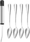 Grapefruit Spoons and Grapefruit Knife, 4pcs Stainless Steel Grapefruit Spoon and 1pcs Curved Knife with Serrated Edge,Grapefruit Utensils Set for...