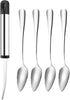 Grapefruit Spoons and Grapefruit Knife, 4pcs Stainless Steel Grapefruit Spoon and 1pcs Curved Knife with Serrated Edge,Grapefruit Utensils Set for...