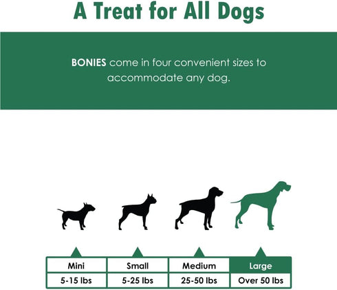BONIES Breath and Dental Treats for Dogs, Peppermint & Parsley, Maintain Fresh Breath & Clean Teeth, Low Calories - Chicken Flavor, Large, Single ...