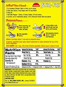 Stir Fry Seasoning Mix Packets - Asian Stir-Fry Recipe - 0.75 Ounces Each (Pack of 6)...