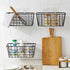3 Set LeleCAT Adhesive Over the Cabinet Door Wire Baskets for Organizing for Kitchen Food Pantry Bathroom Shelf Storage No Drilling Wall Mounted,B...