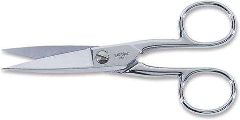 Gingher Craft Scissors with Protective Sheath - 5" Knife Edge Scissors for Fabric, Thread, and Needlework Yarn Cutting - Silver...