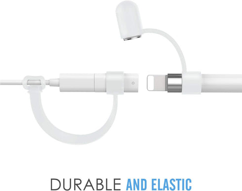 MoKo Pencil Cap Holder Fit Apple Pencil 1st Generation, USB Cable Tether and Pencil Cap, Fit New iPad 10th Generation 2022, iPad 9th/8th/7th/6th G...