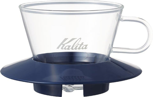 Carita WDG-155#05065 Wave Series Glass Coffee Dripper for 1-2 People, Smoky Blue...