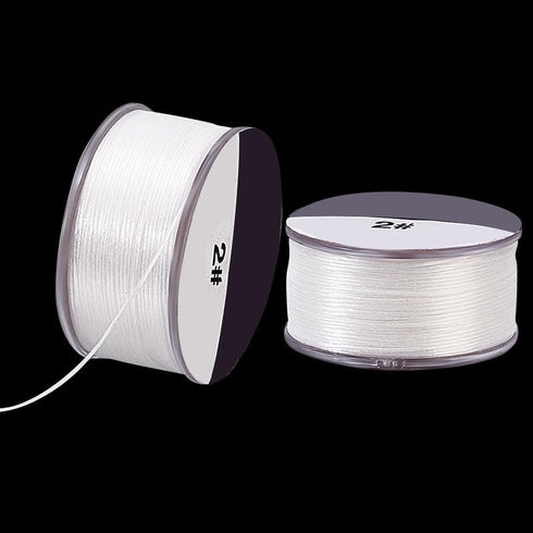 PH PandaHall 0.1mm Nylon String 100 Yards Beading Thread White Nylon Seed Bead Thread Bracelet Beading Thread Sewing String for Leather Stitching ...