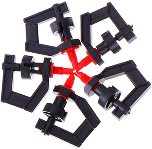 100Pcs G Type 360° Micro Rotary Tripod Nozzle Sprinklers Head Refractive Misting Irrigation Plant Rotating Refraction Sprinkler Atomizing Nozzle L...