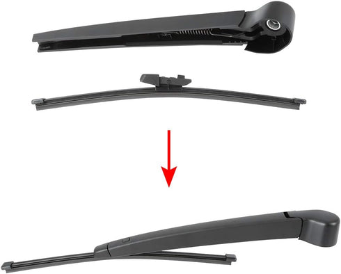 X AUTOHAUX Rear Windshield Wiper Blade Arm Set for VW Golf MK6 2009-2012 - 280mm 11inch...