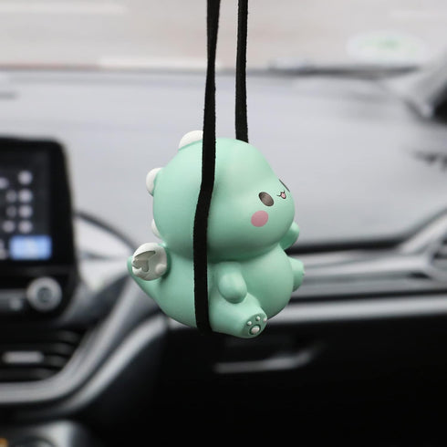 Swinging Dinosaur Car Hanging Ornament for Rear View Mirror, Cute Car Decor Accessories Interior, Car Pendant Dinosaur...
