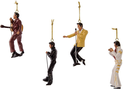 Kurt Adler 2.5-Inch Resin Elvis Presley 4-Piece Ornament Gift Set...