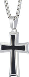 Cross Pendant for Car Rear View Mirror Decor Hanging Ornament Stainless Steel Cross Necklace Men Christian Gift...