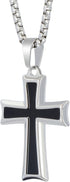 Cross Pendant for Car Rear View Mirror Decor Hanging Ornament Stainless Steel Cross Necklace Men Christian Gift...