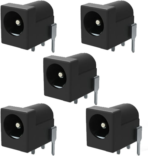 Breadboard-Friendly 2.1mm PCB Mounting Female DC Power Barrel Jack (5 PCS DC Power Jack)...