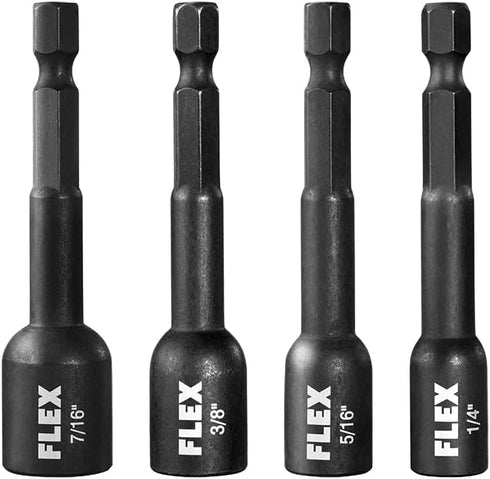 FLEX 2-9/16-Inch 4-Piece Impact Magnetic Nut Driver Set - FAM10301-4...