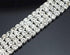1 Yard 4 Rows SS16 3/5 inches Close Rhinestone Chain Trims Cup Chain Wedding Cake Decoration (Clear Rhinestone+Silver Plated Chain)...