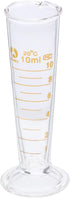 Professional Lab Graduated Measuring Cup with Spout Wide Mouth Glass Conical Conical Beaker Thickened Borosilicate Beaker (10ml)...