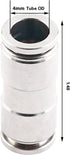 4mm Union Straight Push to connect fittings Stainless Steel Pneumatic Push Connectors,CEKER 4mm x 4mm Tube Quick Connect Fittings Air Line Fitting...
