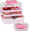 Hair Accessories Organizer for Girls Headbands, Clips, Ties Baby Girl Supplies, Lockable Three-layer Folding Craft Organizers and Storage Plastic ...